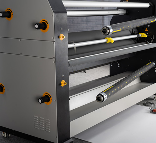 Industrial laminator with laser positing  and cutting in Germany