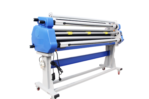 china heated roll laminator with adjustable cutter