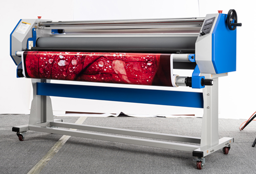 64″ heat assist roll laminator with manual lift in Serbia