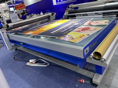 flatbed lamination table for road sign in Germany