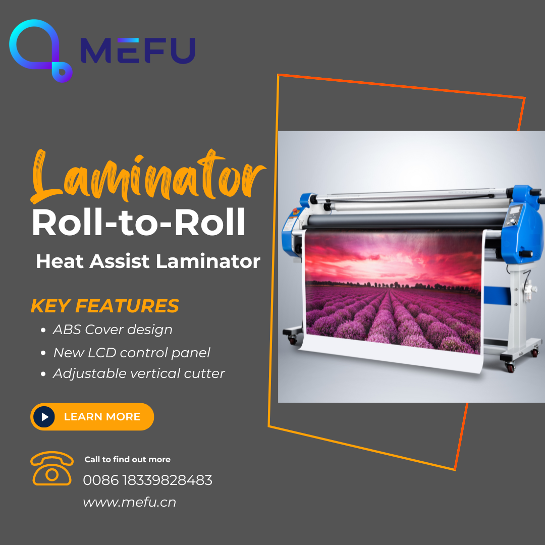 1600mm wide format heat assist laminator with pneumatic lifting
